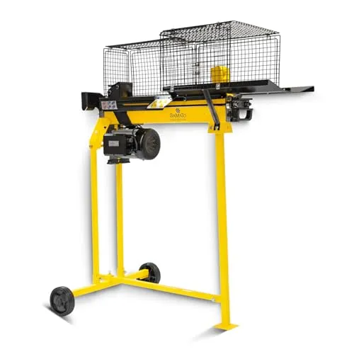 BAMATO Holzspalter HO-7E mit Elektroantrieb - Holzspalter für effizientes Spalten mit 7 Tonnen Spaltkraft, ideal für große Holzstücke bis 520 mm, inklusive stabilen Untergestell.