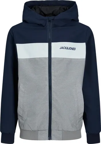 JACK & JONES JUNIOR JJERUSH Blocking Hood Bomber Jacke - Funktionsjacke mit modernem Blocking-Design, aus 100% Polyester für optimalen Tragekomfort und Stil.
