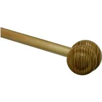 GARDINIA Scheibenstange Montana, 120 cm - Einzelfensterstangen, praktische und kürzbare Vitragestange aus Holz für festen Halt, inklusive Befestigungsmaterial, ideal für Fensterflügel oder Wandmontage.