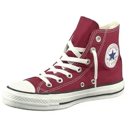 Sneaker CONVERSE "Chuck Taylor All Star Hi" in Rot (Gr. 44,5) - Sportliche Canvas Sneaker mit Schnürung, ideal für Freizeit und Skaten. Bestseller in maroon, fällt groß aus – eine Größe kleiner bestellen!