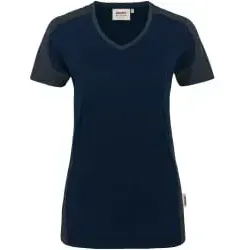 HAKRO® Damen V-Shirt CONTRAST PERFORMANCE, 190 190 , 1 Stück, Größe: XS