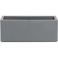Ondis24 Balkonkasten mit Wasserspeicher 25L - Garten-Zubehör mit cleverem Wasserspeicher für optimale Pflanzenbewässerung und modernes Design in Grau, ideal für Balkon und Terrasse.
