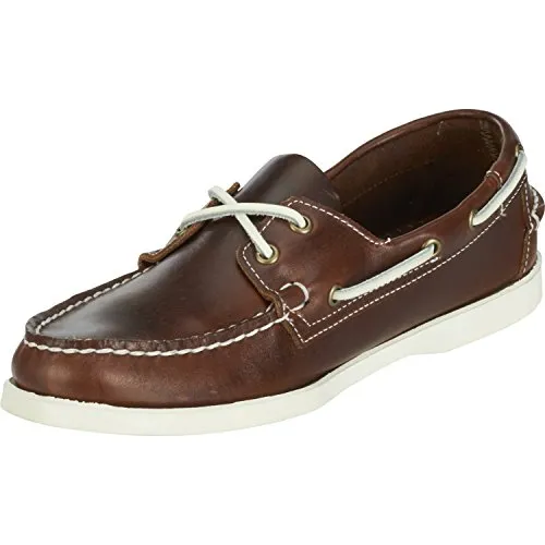 Sebago Herren Docksides Portland Waxed Bootschuhe, Braun, 46.5 EU - Boot- & Segelschuhe für Herren, aus hochwertigem gewachstem Leder für optimalen Komfort und Langlebigkeit, ideal für Freizeit und maritime Abenteuer.