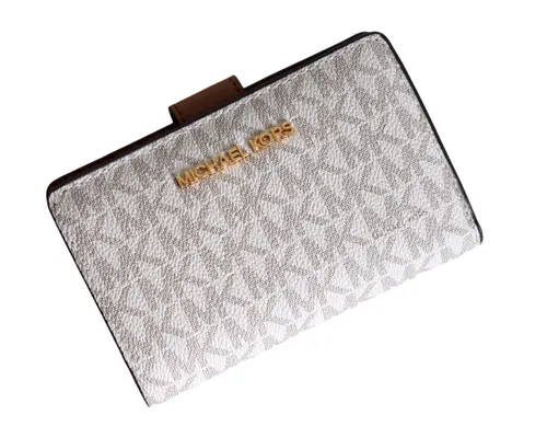 MICHAEL KORS JET SET TRAVEL MD Geldbörse - Damentaschen aus strapazierfähigem PVC in Vanilla, mit praktischem Druckknopfverschluss und mehreren Fächern für optimale Organisation.