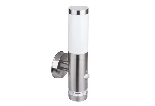 Wand Außenleuchte Edelstahl mit Sensor E27 - Energieeffiziente Außenwandleuchte mit Bewegungsmelder, IP44 Schutz für den Außenbereich und warmweißem Licht (3000K), perfekt für Sicherheit und Stil.