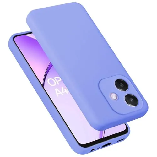 Cadorabo Hülle kompatibel mit Oppo A40 Hülle Silikon Handyhülle für A40 Case aus flüssigem Silikon- Kratzfeste und stoßfeste dünne TPU Schutzhülle - Liquid HELL LILA