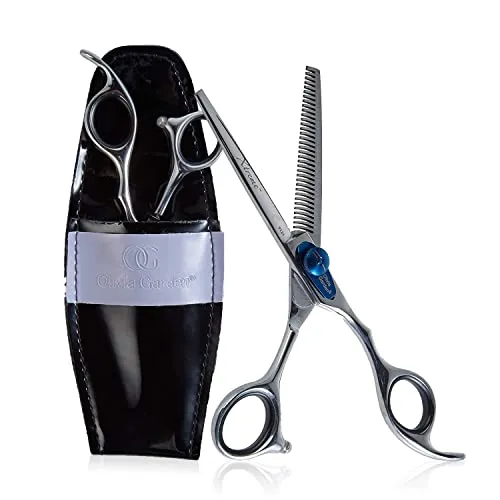Olivia Garden Xtreme 6.0" Effilierschere - Ergonomische Haarschneider für Rechtshänder - Haarschneider mit 35 Zähnen für präzises Ausdünnen und Texturieren. Ergonomisches Design reduziert Ermüdung, während abnehmbare Fingerringe für optimalen Halt sorgen.