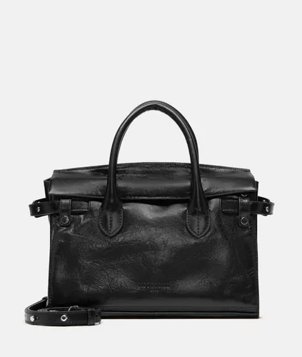Liebeskind Berlin Schultertasche Satchel, Geräumige Handtasche aus glänzendem Leder