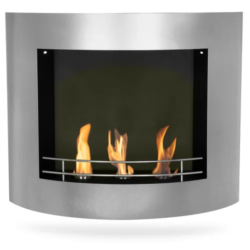 Moritz Dekokamin Edelstahl Bio-Ethanol Wandkamin - Dekokamin mit modernem Edelstahl-Design, bietet eine saubere und umweltfreundliche Feuerstelle für gemütliche Abende.