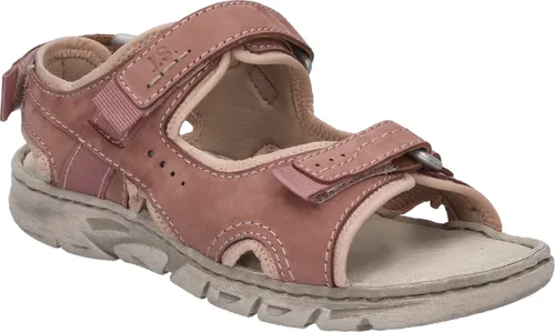 JOSEF SEIBEL Brenda 01 Sandale für Damen – Rot - Wanderschuhe mit strapazierfähigem Nubuk-Leder, ideal für komfortables Gehen. Der Klettverschluss sorgt für perfekten Halt und einfachen Einstieg.