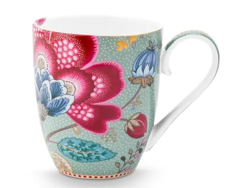 Pip Studio Blooming Tales Fantasy Blue Henkelbecher XL 0,45l