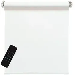 Batteriebetriebenes Rollo inkl. Akku-Motor, weiß, 100% Blickdicht, ohne Bohren, heicko e-ast GmbH, Klemmfix & Wand-Deckenmontage, Anfertigung von Sondermaßen weiß 110 cm x 160 cm