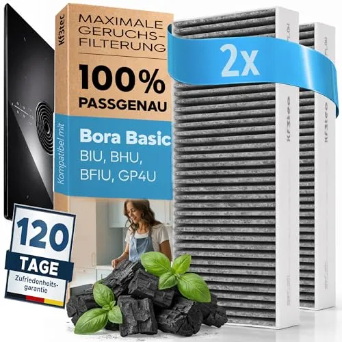 KF3TEC® Aktivkohlefilter-Set für Bora Basic BAKFS und BIU/BHU/BFIU Dunstabzugshauben/Maximal 2 Stück pro Kunde