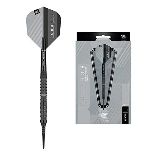 Target Darts Echo 90% Tungsten Soft Tip Darts Set, Barrel 12-19G | Pixel Tip Darts, Professionelles Dart Zubehör, Elektronisches Soft Tip Dart Set