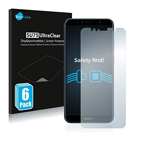 Savvies 6 Stück Schutzfolie für Huawei Y6 2018 / Y6 Prime 2018 Displayschutz-Folie Ultra-Transparent