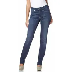 MAC Damen Straight Leg Jeanshose Melanie, Blau (Dark Blue D845) 48/32L - Jeans mit geradem Bein und hoher Taille für eine perfekte Passform und zeitlosen Stil.