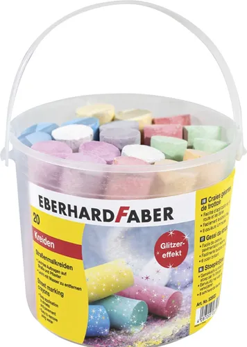 EBERHARD FABER Straßenmalkreide Glitzer 20er Kunststoffeimer