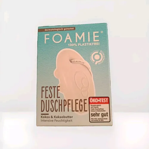 Foamie Feste Duschpflege mit Kokosnussöl, 80g - Plastikfreies Duschgel mit intensiv feuchtigkeitsspendendem Kokosnussöl, sorgt für samtig-weiche Haut und einen leichten Massageeffekt. Ideal für jeden Hauttyp, auch für empfindliche Haut.