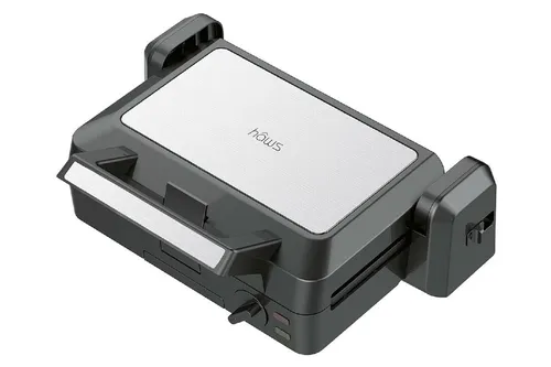 H ws Kontakt Grill 4in1 1.200W - Vielseitiger Kontaktgrill mit wechselbaren Platten, ideal für Grill, Sandwiches und Waffeln, 1200W Leistung und einfach zu reinigen