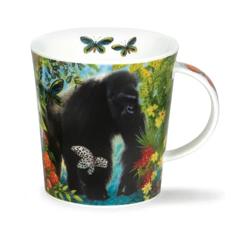 Dunoon Tasse Utopia Gorilla Lomond 0,32 l - Thermobehälter aus feinstem Bone China, ideal für Tee und Kaffee, spülmaschinenfest und mikrowellengeeignet, entworfen von Patricia MacCarthy.