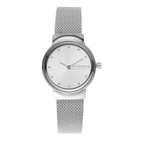 Skagen Freja Damen Uhr - Elegantes Quarzwerk mit Edelstahl- oder Lederarmband - Armbanduhren für Damen, stilvolles Design mit 26mm Gehäuse, wasserdicht bis 30m, perfekt für jeden Anlass.