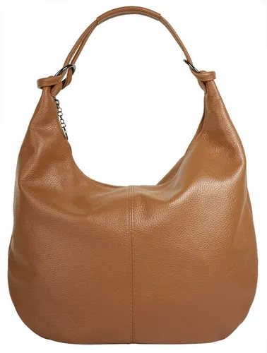 Shopper CLUTY, Damen, Leder, Made in Italy - Eleganter Leder Shopper von Cluty in cognac, mit großem Hauptfach und Reißverschlussfach für Ihre Essentials. Ideal für den Alltag und stilvoll Made in Italy.