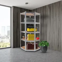Arebos Eckregal Schwerlastregal 875kg | Einfaches Stecksystem - Lagerregal mit 875 kg Traglast, 5 stabile MDF-Böden und einfache Montage ohne Werkzeug. Ideal für Keller, Garage und Büro – schafft Ordnung und Platz!