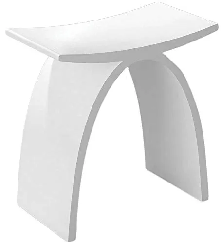 Bernstein Badhocker PB4001 - Vielseitiger Design Duschhocker - Hocker aus Mineralguss, rutschfest und wasserfest. Ideal als Ablage- oder Sitzfläche für Badezimmer, ohne Aufbau nötig.