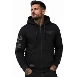 SUBLEVEL Kapuzenpullover Herren mit Reißverschluss Zipper Hoody Jacke Super Soft S-XXL Perfekte Passform Hochwertige Verarbeitung, Angenehm weich & bequem schwarz M