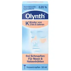 Olynth 0.05% F Kinder 10 ML - Effektive Nasentropfen für Kinder von 2 bis 6 Jahren. Unterstützen die Befreiung der Nasenwege bei Schnupfen und sind einfach anzuwenden.