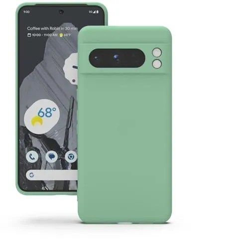 YATWIN für Google Pixel 8 Pro Hülle, Premium Silikon Handyhülle mit Kameraschutz, Seidig-Weicher Berühren Ultra Dünne Stoßfeste Kratzfeste Schutzhülle, Hellcyan