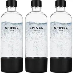 Spinel Soda Flasche 1L Schwarz 3er Set - BPA-frei - 3er Set mit 1L Flaschen für Spinel Soda BubbleON. Ideal für sprudelndes Wasser, kompakt und platzsparend. Hergestellt aus lebensmittelechtem, BPA-freiem Material. Perfekt für erfrischende Getränke jederzeit!