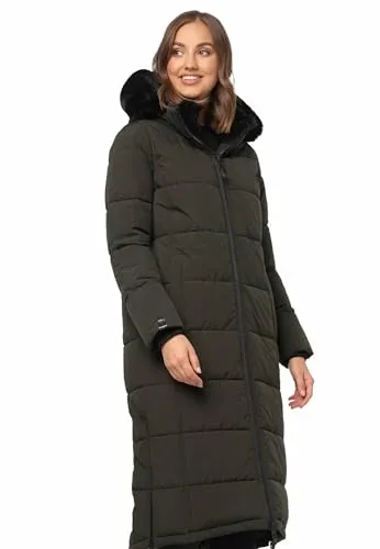 Navahoo Damen Wintermantel B990 - Abnehmbare Kapuze & Teddyfell - Funktionsjacke mit abnehmbarer Kapuze und kuscheligem Teddyfell innen, bietet hohen Tragekomfort und optimalen Schutz vor Kälte und Wind.