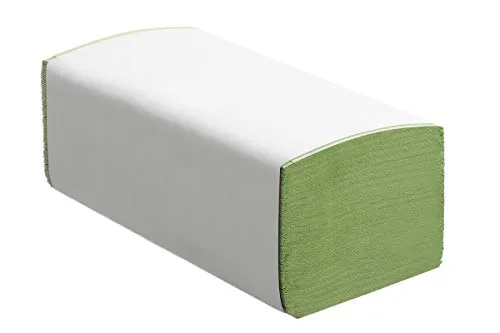 Papierhandtücher Grün Zickzack Premium - 2-lagig, 4000 Tücher für Spender - Hochwertige, grüne Falthandtücher für effiziente Hygiene in Waschräumen. Mit Einzeltuchentnahme zur Vermeidung von Abfall. FSC-zertifiziert für verantwortungsvolle Papierherkunft und nachhaltige Nutzung.