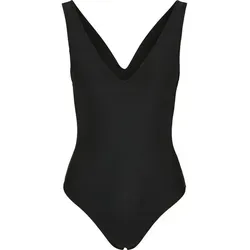 URBAN CLASSICS Monokini Urban Classics Damen Ladies Recycled High Leg Swimsuit schwarz XS