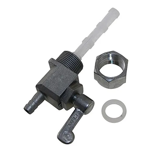 Benzinhahn inkl Dichtung und Mutter M16 Linksgewinde kompatibel mit Kreidler H90 RS Eiertank Moped Mokick