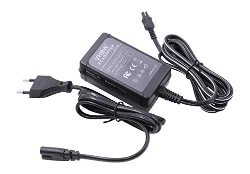 vhbw 1x Netzteil kompatibel mit Sony Handycam CCD-TRV338, CCD-TRV138, DCR-DVD103, DCR-DVD105E, DCR-DVD106E Kamera, Digitalkamera, 2m