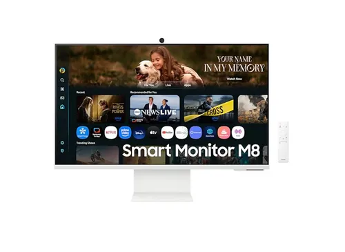 32" Samsung Smart M8 (M80F) - 4K Monitor - Monitore - 32" 4K VA-Monitor mit HDR, höhenverstellbar und Power Delivery, ideal für visuelle Profis und kreative Arbeiten.