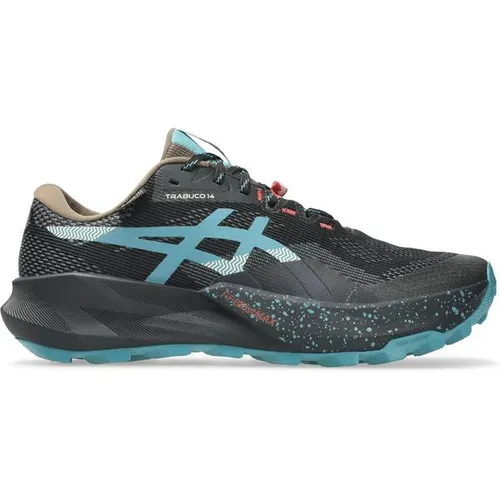 ASICS Trabuco 14 GTX Herren Trailschuh in Schwarz und Grün, Größe 43,5 - Vielseitiger Trailschuh für optimalen Laufkomfort auf jedem Terrain. Mit wasserdichtem Design und robuster Gummi-Laufsohle für besten Grip. Ideal für Abenteuer im Freien!
