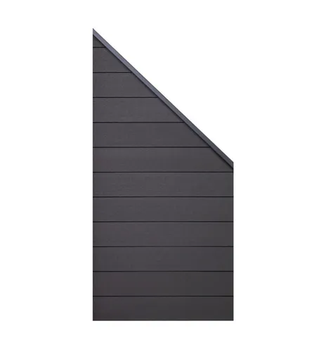 Abschlusselement GroJa Flex Stecksystem 90 x 180/90 cm anthrazit - Gartenzäune - Robustes Sichtschutzsystem aus Verbundwerkstoff in elegantem Anthrazit, ideal für individuelle Gestaltungen im Garten.