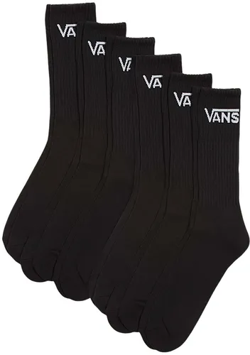 VANS CLASSIC CREW ROX 6er Pack Socken 2026 black - 48-51 - Hochwertige VANS CLASSIC CREW ROX Socken im praktischen 6er-Pack. Mit stylischem Jacquard-Logo über dem Knöchel bieten sie Komfort und Langlebigkeit für jeden Tag.