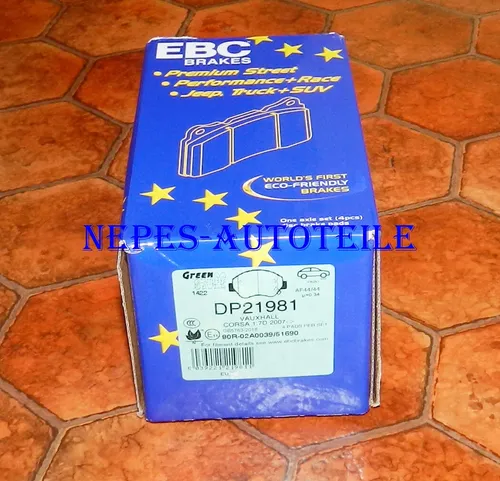 EBC Brakes DP21981 Greenstuff Bremsbeläge für OPEL CORSA D (S07) 1 x