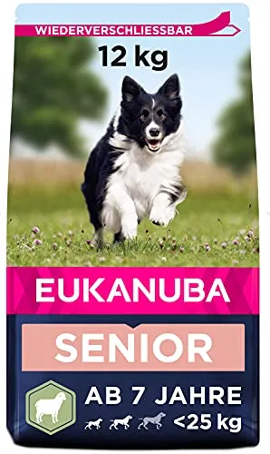 EUKANUBA Mature & Senior All Breeds Lamm & Reis 12kg - Hundefutter für ältere Hunde aller Rassen, ideal für sensible Haut und empfindlichen Magen, mit hochwertigem Lamm.