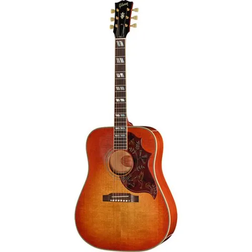 Gibson 1960 Hummingbird Light Aged - Westerngitarre mit thermisch gealterter Sitka-Fichtendecke, Mahagoni-Korpus und hand-rubbed Finish in Heritage Cherry Sunburst; ideal für anspruchsvolle Musiker.