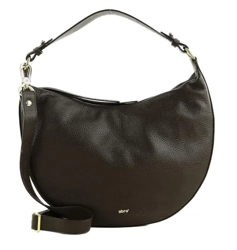 abro Leder Adria Hobo Bag Lulu Small S Dunkelbraun - Die abro Schultertasche kombiniert stilvolles Design mit hochwertiger Verarbeitung. Perfekt für jeden Anlass, Maße: 35 x 24 x 7 cm.