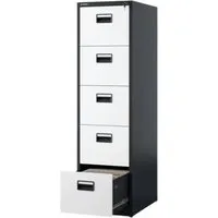 DELUKE Hängeregisterschrank TION 5 Schubladen abschließbar, Anthrazit-Weiß - Robuster Hängeregisterschrank mit 5 Schubladen für eine übersichtliche Dokumentenorganisation. Ideal für Büros, Praxen und Archive – sicherer Zugriff auf wichtige Unterlagen und platzsparendes Design.