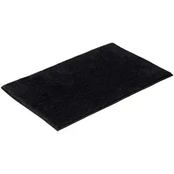 Vossen Badteppich Timeless Schwarz, 60x100 cm - Hochwertiger Badteppich aus Textil, rechteckig und Oeko-Tex® Standard 100, perfekt für Fußbodenheizungen, Made in Austria.
