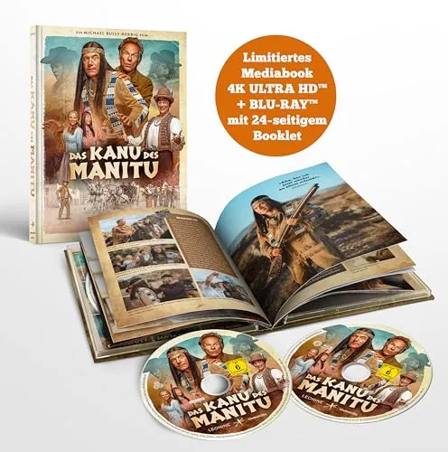 Das Kanu des Manitu - Lim. Mediabook (4K Ultra HD + BD) [Blu-ray] - Erleben Sie die limitierte Mediabook-Edition des Kultfilms in brillanter 4K Ultra HD-Qualität. Ideal für Filmfans, die besondere Sammlerstücke schätzen.