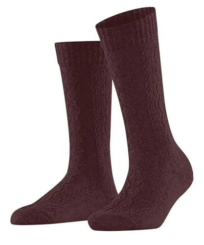 FALKE Damen Socken Modish Fest W So Wolle Viskose Kaschmir einfarbig 1 Paar, Braun Cayenne 5950, 35-38