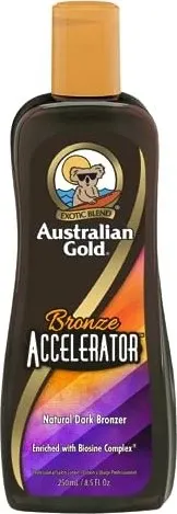 Australian Gold Accelerator Bronze Natural Dark Bronzer 250 ml - Körperpflege: Intensiver Bräuner mit natürlichen Inhaltsstoffen für eine schnelle, tiefenwirksame Bräunung und einen strahlenden Teint.